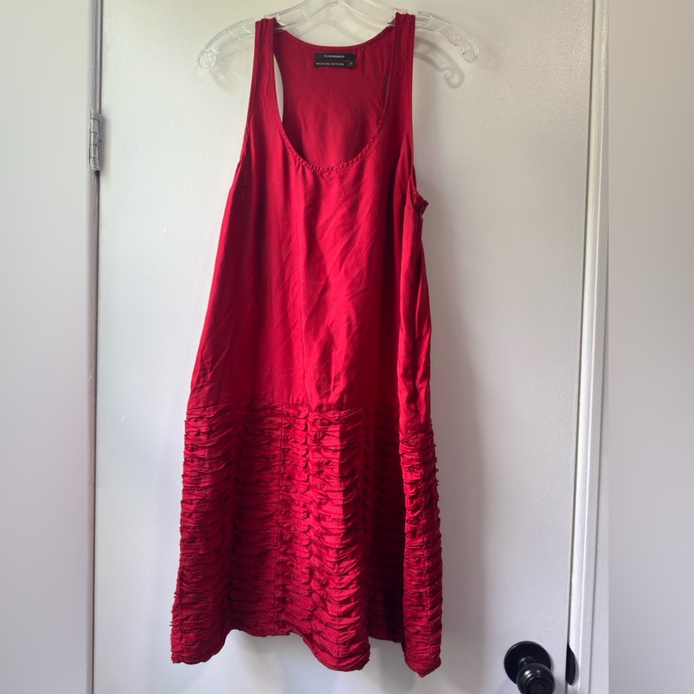 Club Monaco Silk Sleeveless Raffle Dress